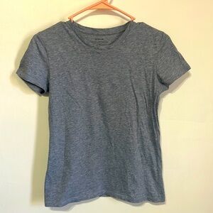 Womens Vince Essentials Blue Pima Cotton Tee